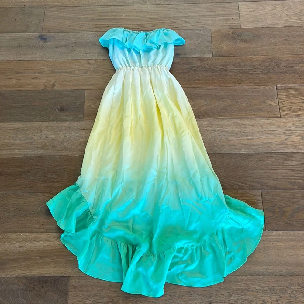 Lilly Pulitzer Caldwell Dress Dip Dye Silk Habotai NWT XS - Picture 4 of 4